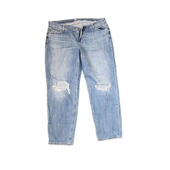 Old Navy Boyfriend Midrise Stella Straight Leg Jeans Womens 16 Blue - Picture 2 of 7